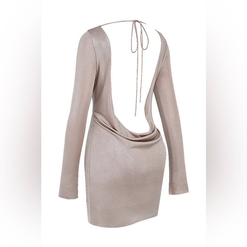 House of CB Metallic Beige Mini Dress - Picture 11 of 16